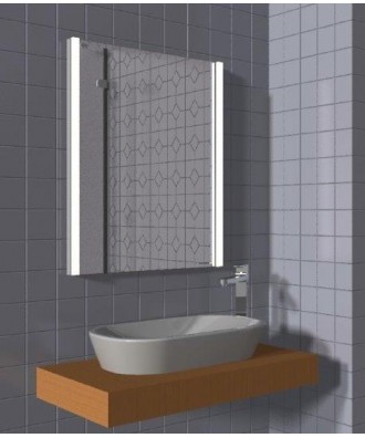 miroir lumineux led strip verticale triga odiffusion
