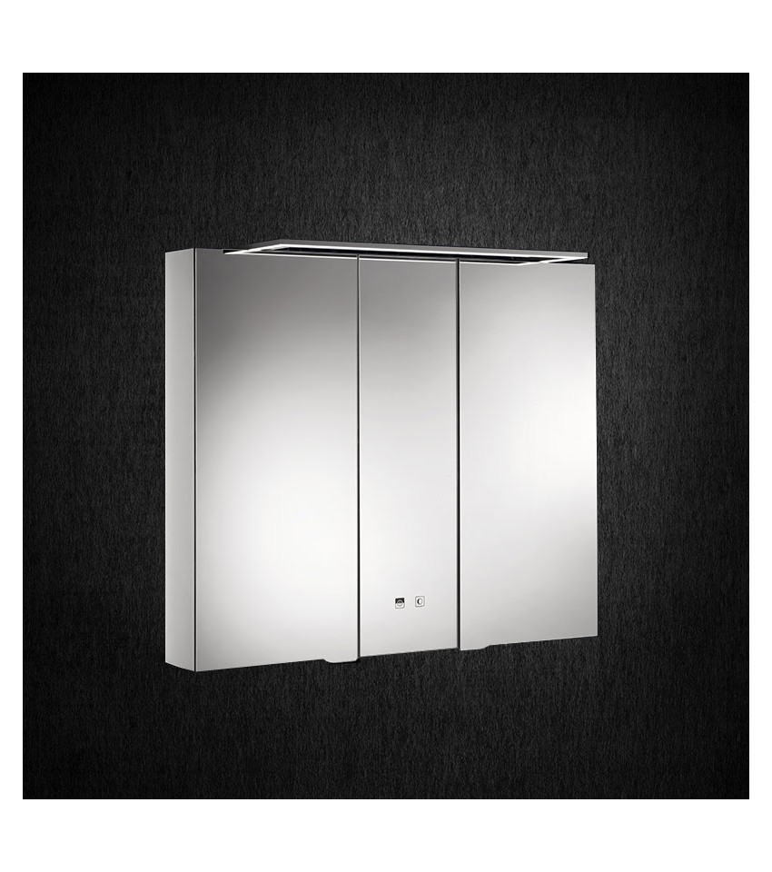 armoire de salle de bain lumineuse led alkor basic avec porte miroir odiffusion