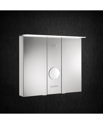 armoire de salle de bain lumineuse led alkor kolom avec porte miroir odiffusion